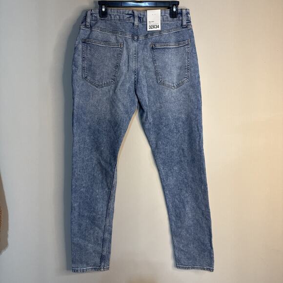 Nwt Original Use Men's Slim Fit Tapered Leg Light Blue Jeans Size 32x34 - Picture 5 of 9